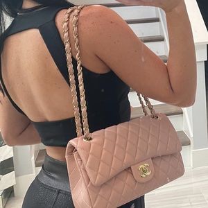 CC Purse [ pale pink / red interior]